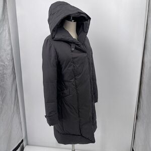 Ugg Australia womans puffer jacket small duck down black hoodie BoxL